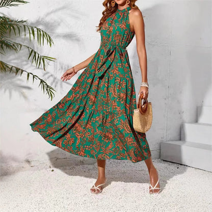 Robe d'été sans manches à fleurs bohèmes Amélie Morin