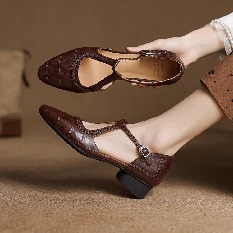 Retro Mary Jane Chunky Heels by Elizabeth Ainsley