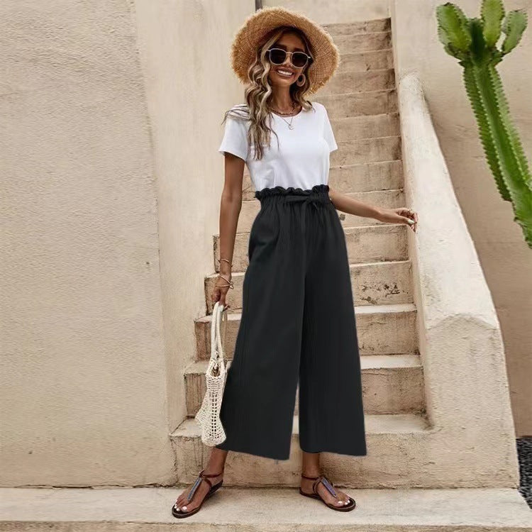 Pantalon large en lin Amelie Morin, inspiré de Pinterest