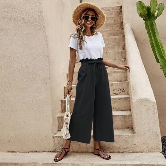 Pantalon large en lin Amelie Morin, inspiré de Pinterest