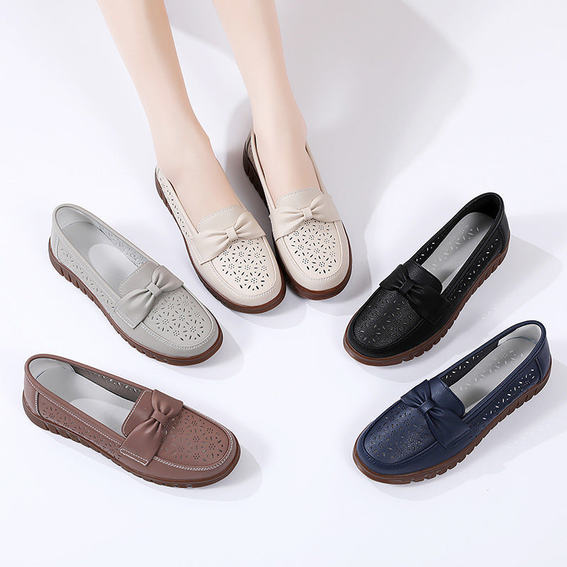 Mocassins plats en cuir Amelie Morin, élégants et confortables