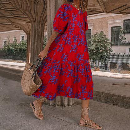 Robe midi d'été à imprimé floral Amélie Morin