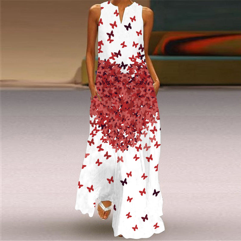 Robe maxi sans manches à imprimé floral Amélie Morin