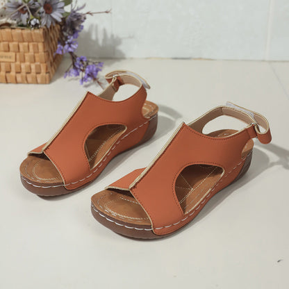 Sandales compensées confortables par Amélie Morin