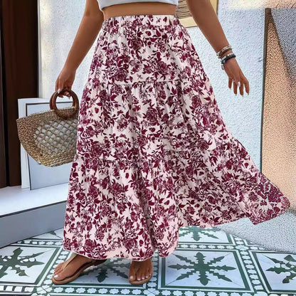 Jupe maxi grande taille à imprimé floral Amelie Morin
