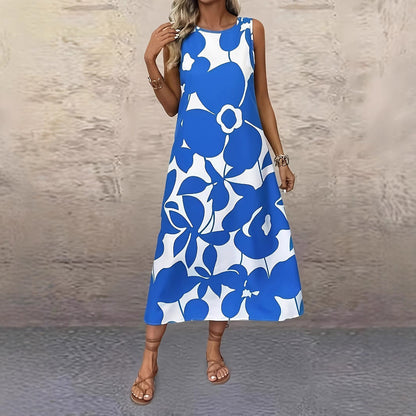 Robe d'été sans manches à imprimé floral audacieux Amelie Morin