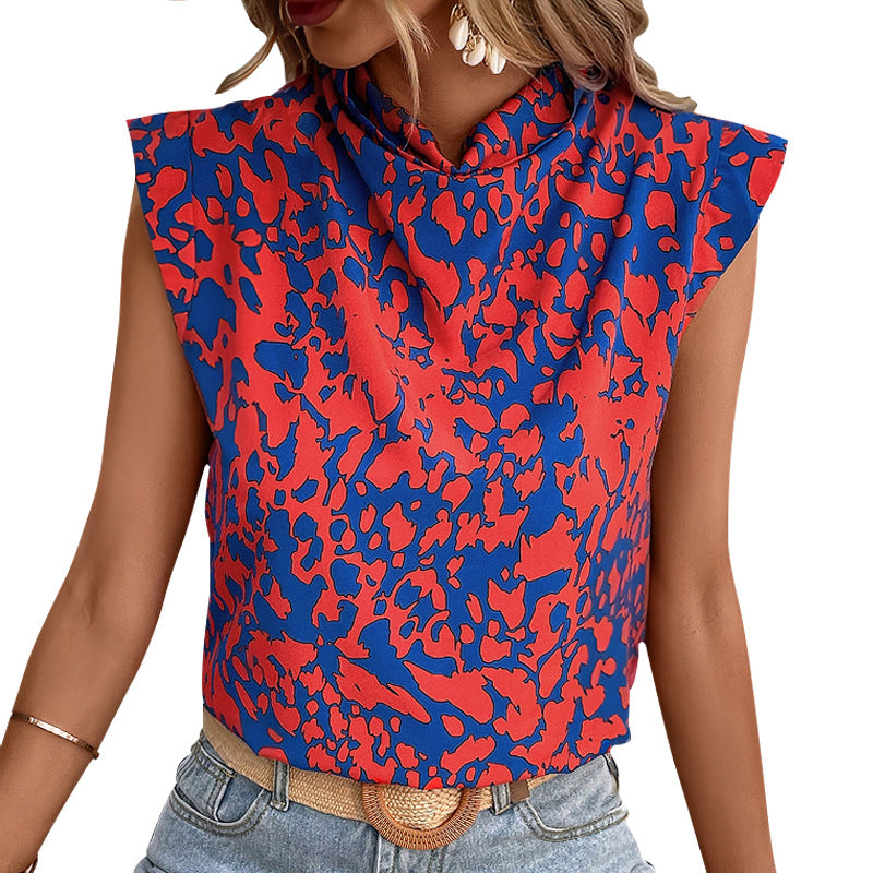 Blouse d'été Amélie Morin à imprimé graffiti vibrant