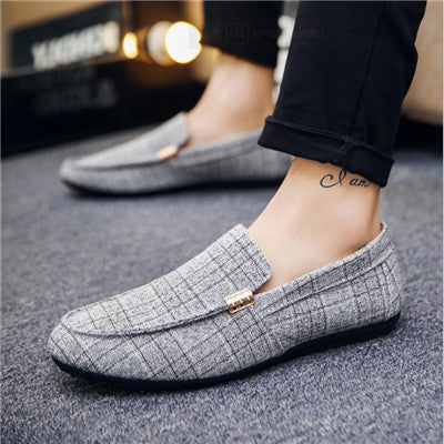 Mocassins rayés en toile Amelie Morin pour hommes
