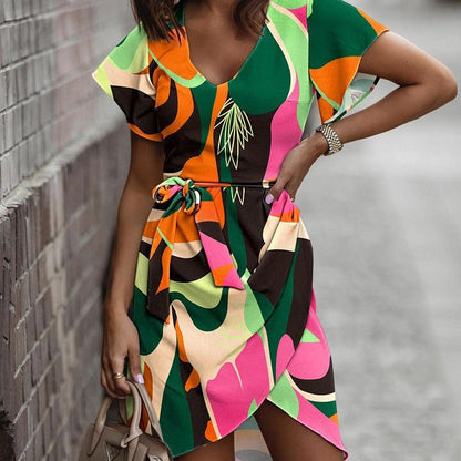 Robe d'été imprimée et vibrante Amelie Morin