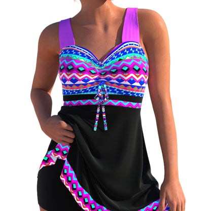 Bikini chic grande taille à jupe fendue par Amélie Morin