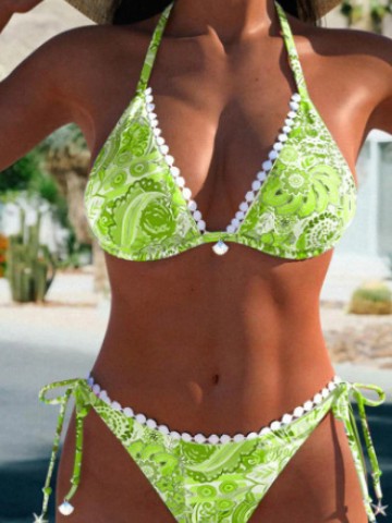 Bikini imprimé éclatant par Amélie Morin