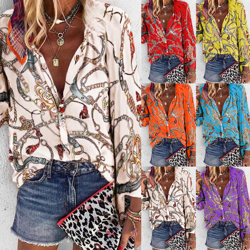 Vibrant Printed Elizabeth Ainsley Street Style Shirt