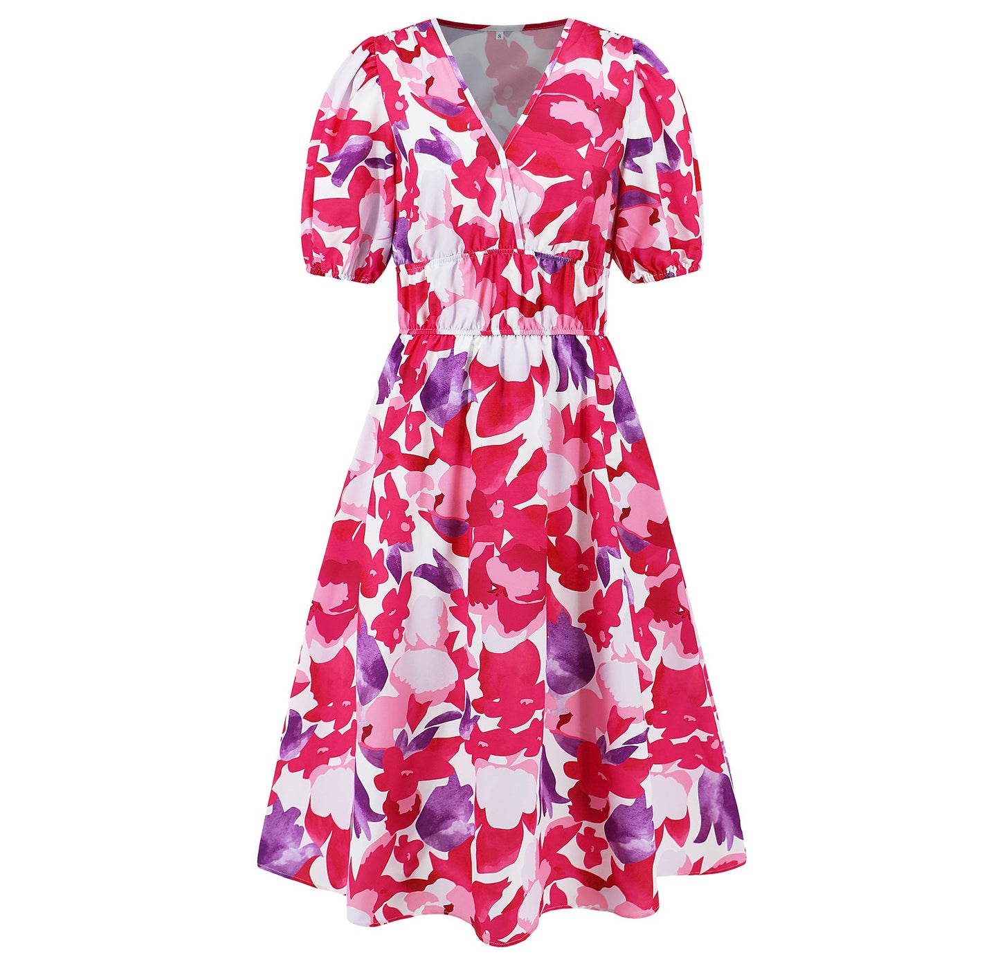Robe bohème fleurie à col en V signée Amélie Morin