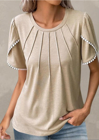 T-shirt d'été chic à manches tulipe Amélie Morin