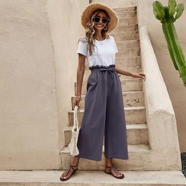 Pantalon large en lin Amelie Morin, inspiré de Pinterest