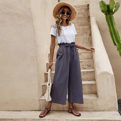 Pantalon large en lin Amelie Morin, inspiré de Pinterest