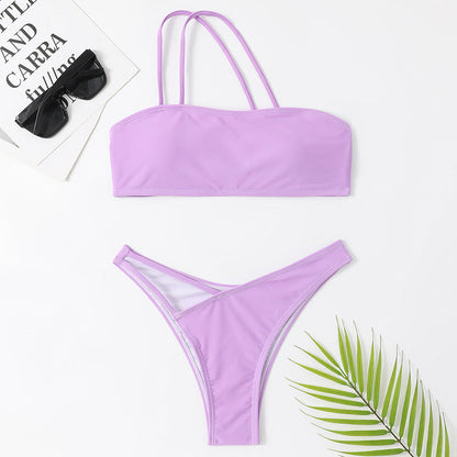 Ensemble bikini chic asymétrique Amélie Morin