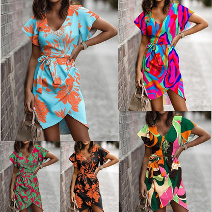 Vibrant Print Elizabeth Ainsley Summer Commuter Dress