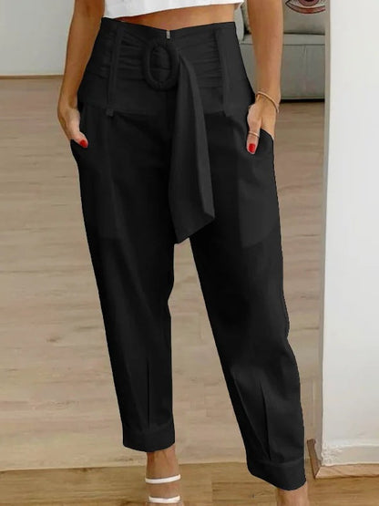 Pantalon court en lin fleuri Amelie Morin Femme