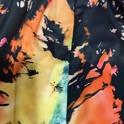 Robe tie-dye à col en V éclatante Amélie Morin