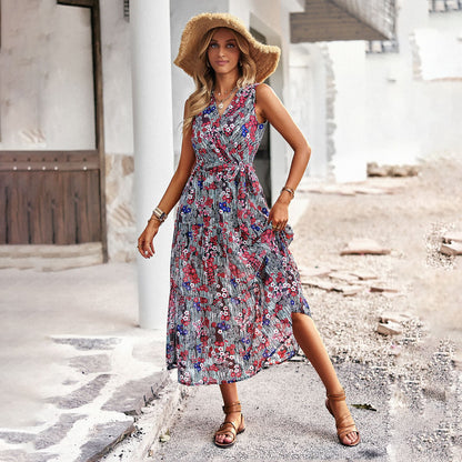 Robe midi de vacances Amelie Morin à imprimé floral chic