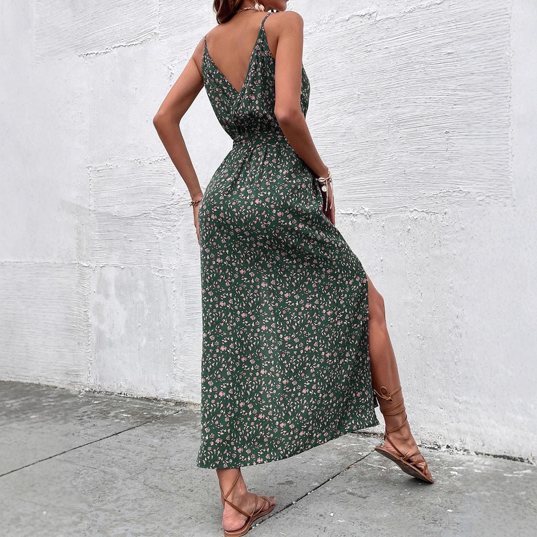 Robe d'été à bretelles Amelie Morin à imprimé floral bohème