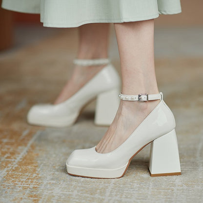 Escarpins chics à talons carrés Amelie Morin