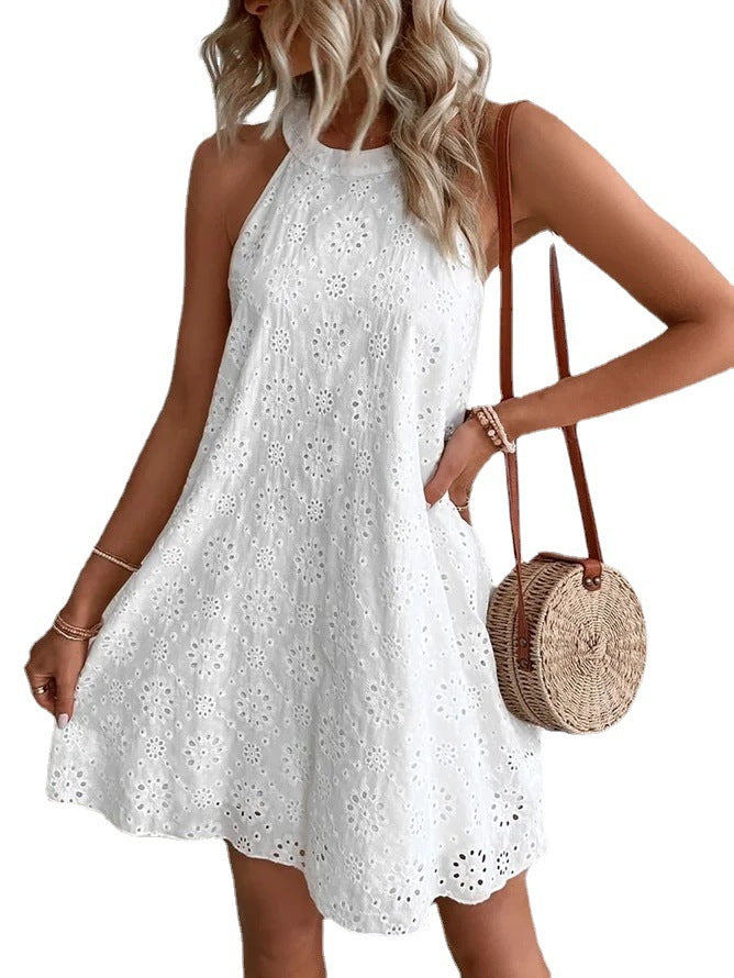 Robe sans manches en dentelle chic Amélie Morin