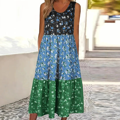 Robe gilet décontractée à volants fleurie Amelie Morin