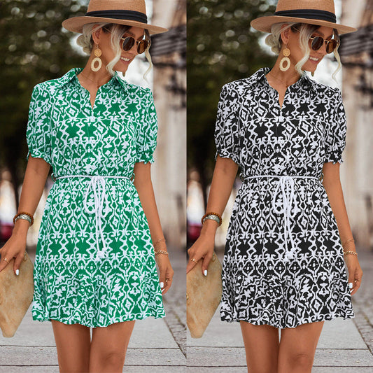 Robe trapèze imprimée chic Amélie Morin
