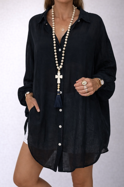 Chemise en coton décontracté Amelie Morin, inspirée de Pinterest