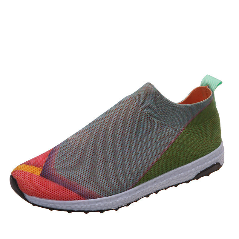 Baskets en maille colorblock par Amélie Morin