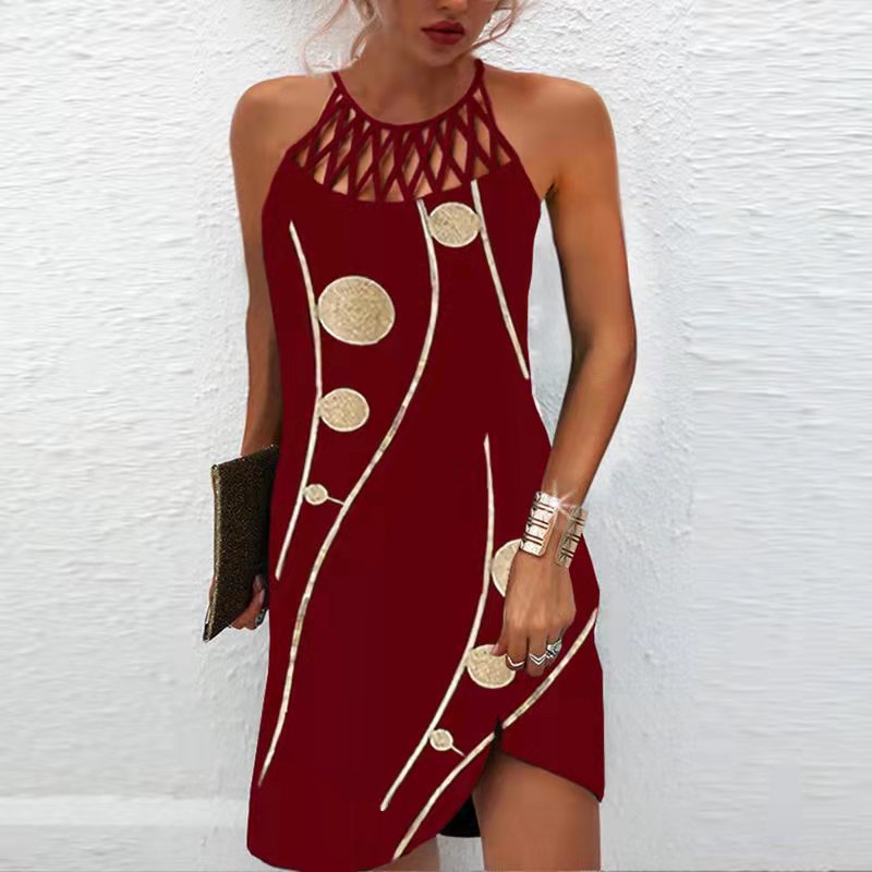 Robe dos nu imprimée chic par Amélie Morin