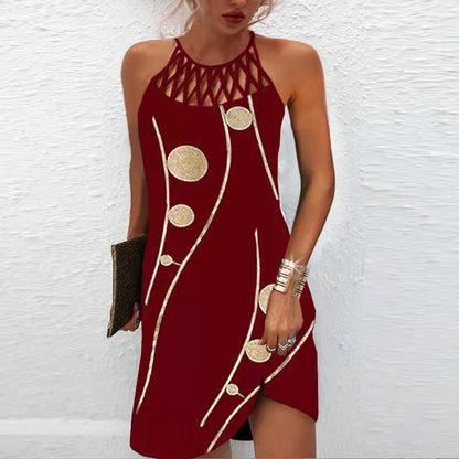 Robe dos nu imprimée chic par Amélie Morin