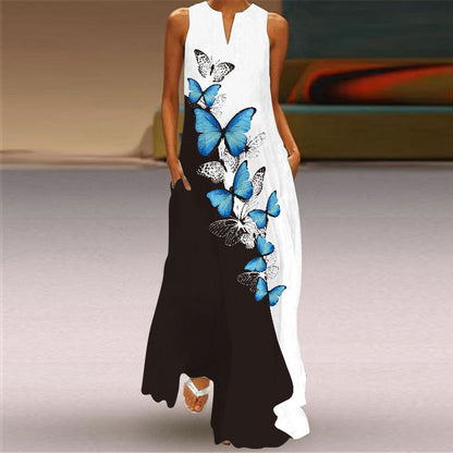 Robe longue imprimée éclatante Amélie Morin