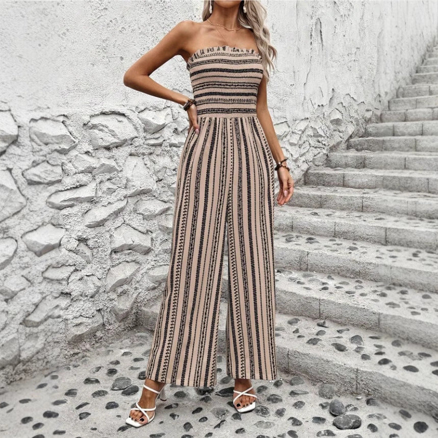 Combinaison bustier rayée chic Amelie Morin