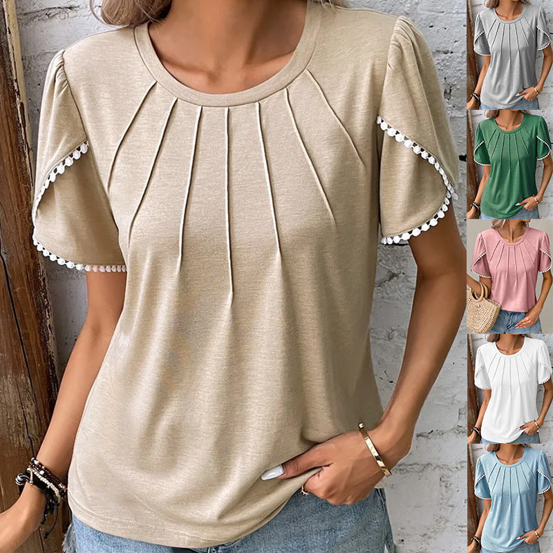 Chic Tulip Sleeve Elizabeth Ainsley Summer T-Shirt