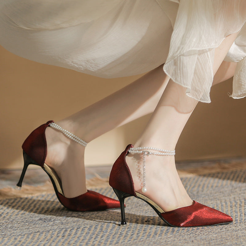 Sandales élégantes à talons aiguilles et boucle Amelie Morin