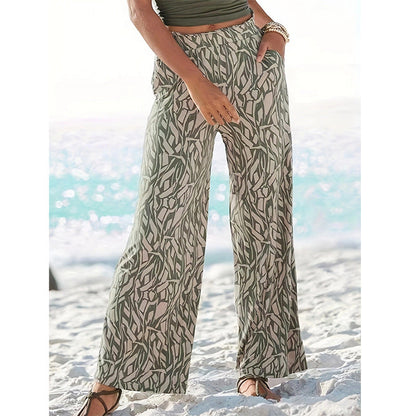 Pantalon large fleuri d'Amélie Morin