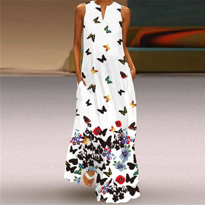 Vibrant Print Long Dress Elizabeth Ainsley