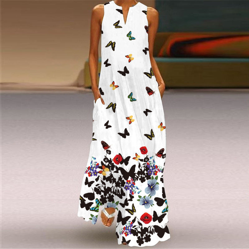 Robe longue imprimée éclatante Amélie Morin