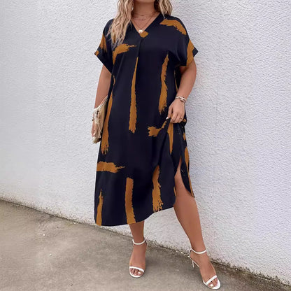 Robe longue Dolman géométrique moderne Amélie Morin