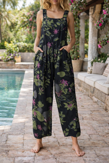 Combinaison à bretelles patchwork floral Amélie Morin