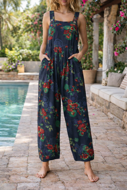 Combinaison à bretelles patchwork floral Amélie Morin