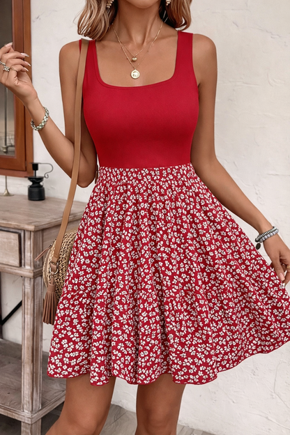 Robe d'été sans manches à fleurs chics Amélie Morin