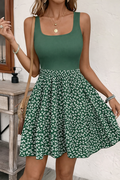 Robe d'été sans manches à fleurs chics Amélie Morin