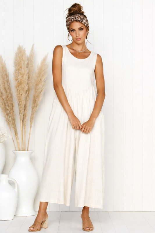 Combinaison-pantalon chic unie par Amélie Morin