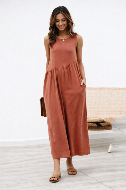 Combinaison-pantalon chic unie par Amélie Morin