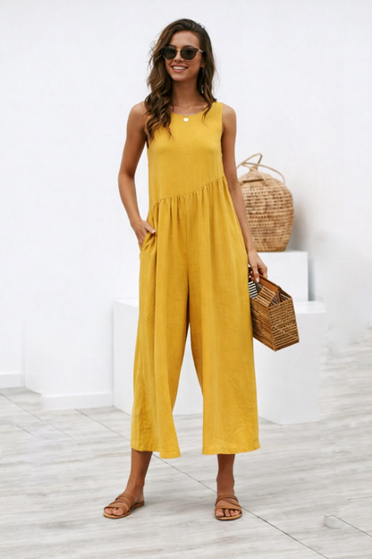 Combinaison-pantalon chic unie par Amélie Morin