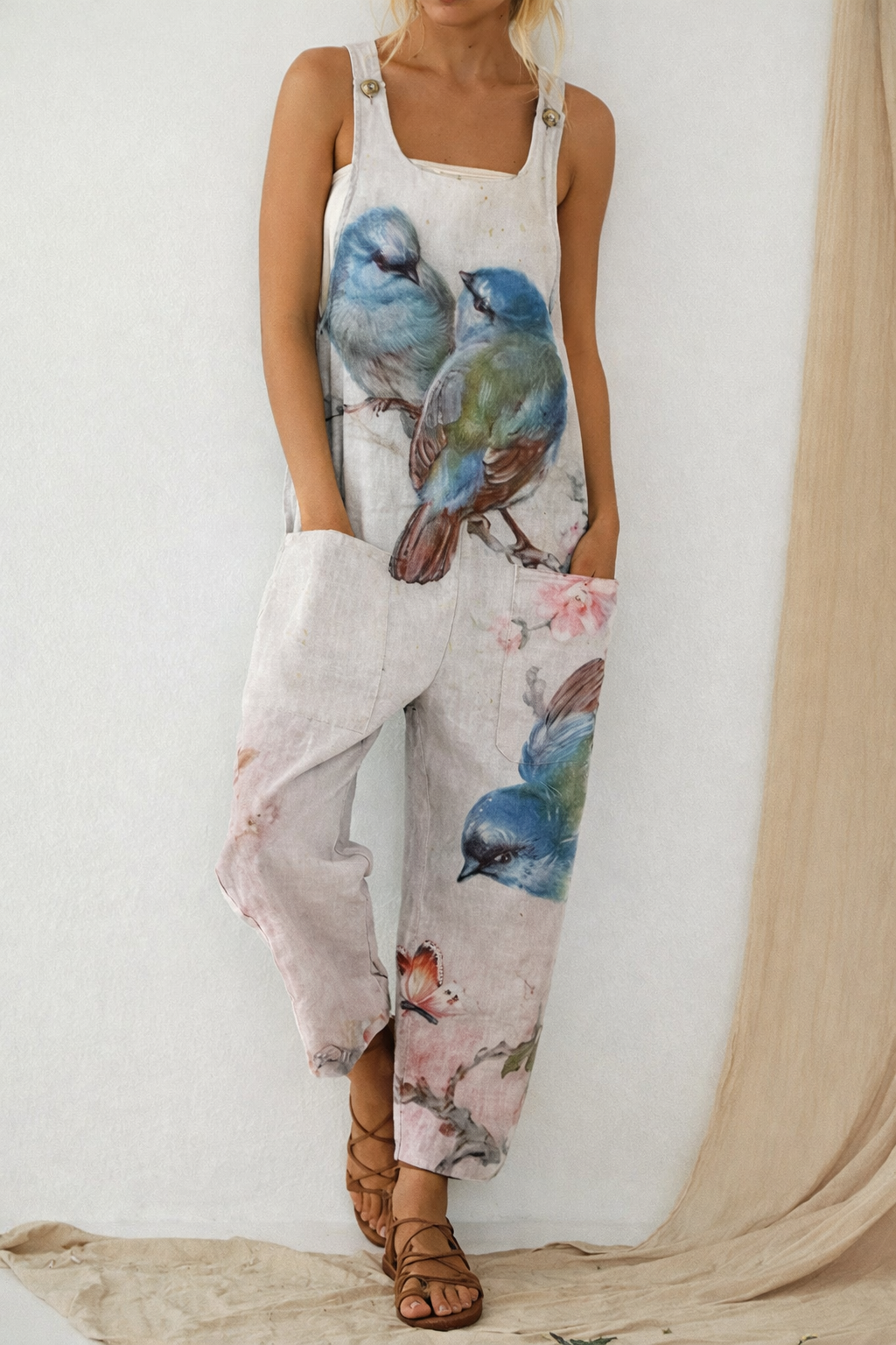 Combinaison pantalon ample à imprimé artistique Amelie Morin